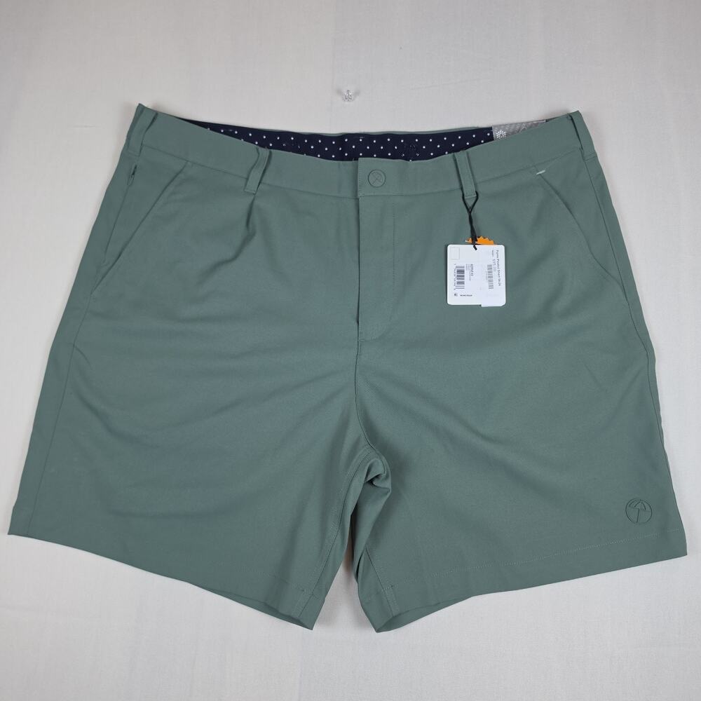 PUMA x Arnold Palmer Men's Pleated Golf Shorts Size 38 Green Stretch NWT